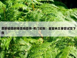 费耶诺德前锋圣地亚哥-希门尼斯：夏窗米兰曾尝试签下我