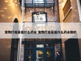 宠物打疫苗是什么药水 宠物打疫苗是什么药水做的