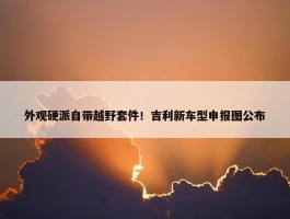 外观硬派自带越野套件！吉利新车型申报图公布