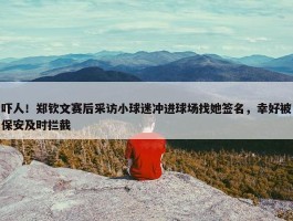 吓人！郑钦文赛后采访小球迷冲进球场找她签名，幸好被保安及时拦截