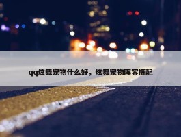 qq炫舞宠物什么好，炫舞宠物阵容搭配