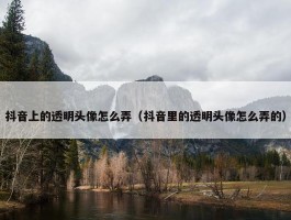 抖音上的透明头像怎么弄（抖音里的透明头像怎么弄的）