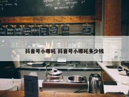 抖音号小哪吒 抖音号小哪吒多少钱