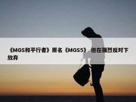 《MGS和平行者》原名《MGS5》 但在强烈反对下放弃