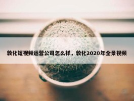 敦化短视频运营公司怎么样，敦化2020年全景视频