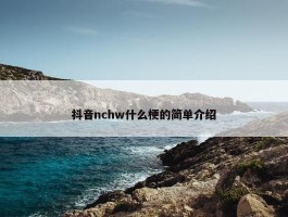 抖音nchw什么梗的简单介绍