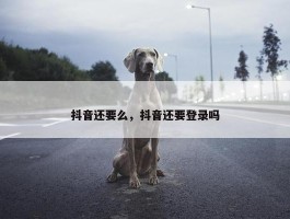 抖音还要么，抖音还要登录吗