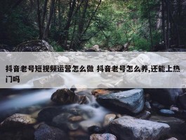 抖音老号短视频运营怎么做 抖音老号怎么养,还能上热门吗