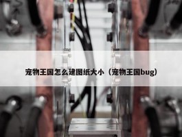 宠物王国怎么建图纸大小（宠物王国bug）