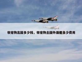 带宠物出国多少钱，带宠物去国外需要多少费用