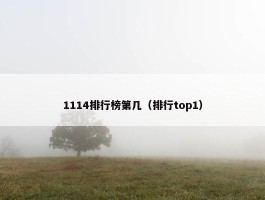 1114排行榜第几（排行top1）