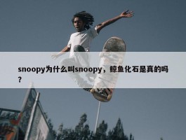 snoopy为什么叫snoopy，鲸鱼化石是真的吗？