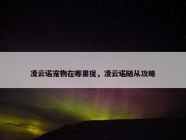 凌云诺宠物在哪里捉，凌云诺随从攻略