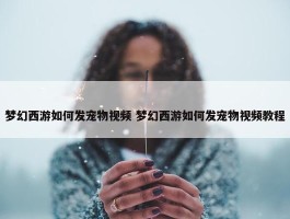 梦幻西游如何发宠物视频 梦幻西游如何发宠物视频教程