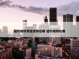 纽约地铁奇怪宠物在哪 纽约地铁吐槽