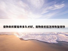 宠物骨折要笼养多久才好，宠物骨折后怎样恢复得快