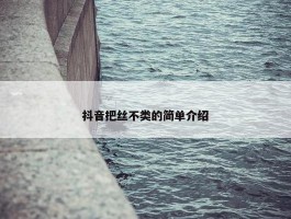 抖音把丝不类的简单介绍