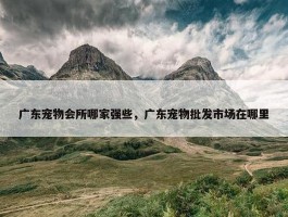 广东宠物会所哪家强些，广东宠物批发市场在哪里