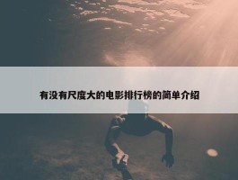 有没有尺度大的电影排行榜的简单介绍