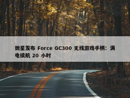 微星发布 Force GC300 无线游戏手柄：满电续航 20 小时