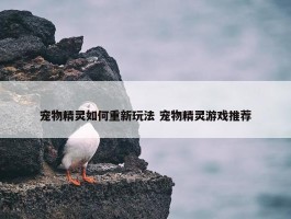 宠物精灵如何重新玩法 宠物精灵游戏推荐