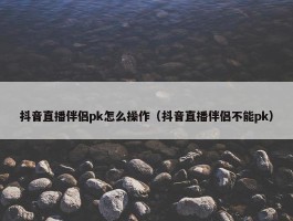 抖音直播伴侣pk怎么操作（抖音直播伴侣不能pk）