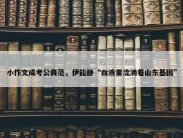 小作文成考公典范，伊能静“血液里流淌着山东基因”