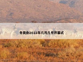 冬奥会2022年几月几号开幕式