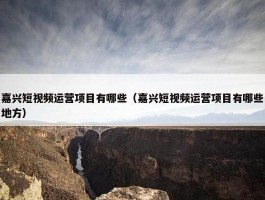 嘉兴短视频运营项目有哪些（嘉兴短视频运营项目有哪些地方）