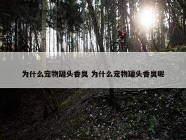 为什么宠物罐头香臭 为什么宠物罐头香臭呢