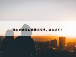 湖南毛呢棉衣品牌排行榜，湖南毛织厂