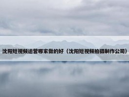 沈阳短视频运营哪家做的好（沈阳短视频拍摄制作公司）