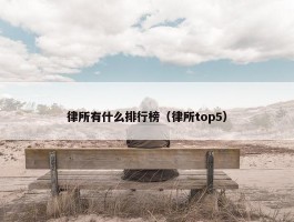 律所有什么排行榜（律所top5）