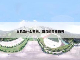 当兵没什么宠物，当兵能带宠物吗