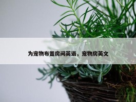 为宠物布置房间英语，宠物房英文