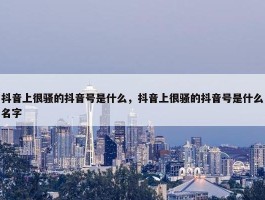 抖音上很骚的抖音号是什么，抖音上很骚的抖音号是什么名字