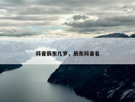 抖音辰东几岁，辰东抖音名