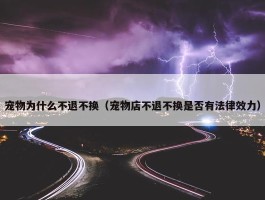 宠物为什么不退不换（宠物店不退不换是否有法律效力）