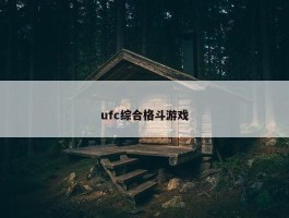 ufc综合格斗游戏