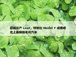 超越日产 Leaf，特斯拉 Model Y 成挪威史上最畅销电动汽车