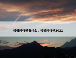 相机排行榜看什么，相机排行榜2021