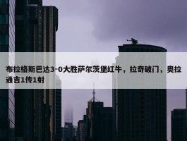 布拉格斯巴达3-0大胜萨尔茨堡红牛，拉奇破门，奥拉通吉1传1射