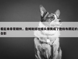 看起来非常期待，詹姆斯将社媒头像换成了他和布朗尼的合影