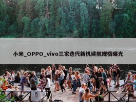 小米_OPPO_vivo三家迭代新机续航规格曝光