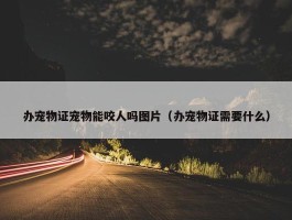 办宠物证宠物能咬人吗图片（办宠物证需要什么）