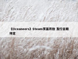 《Oceaneers》Steam页面开放 发行日期待定