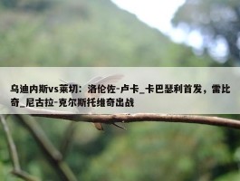 乌迪内斯vs莱切：洛伦佐-卢卡_卡巴瑟利首发，雷比奇_尼古拉-克尔斯托维奇出战