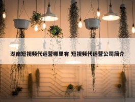 湖南短视频代运营哪里有 短视频代运营公司简介