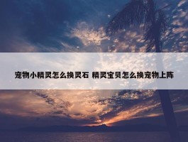 宠物小精灵怎么换灵石 精灵宝贝怎么换宠物上阵