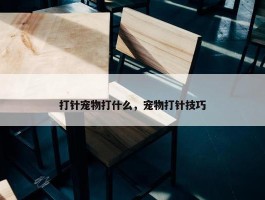 打针宠物打什么，宠物打针技巧